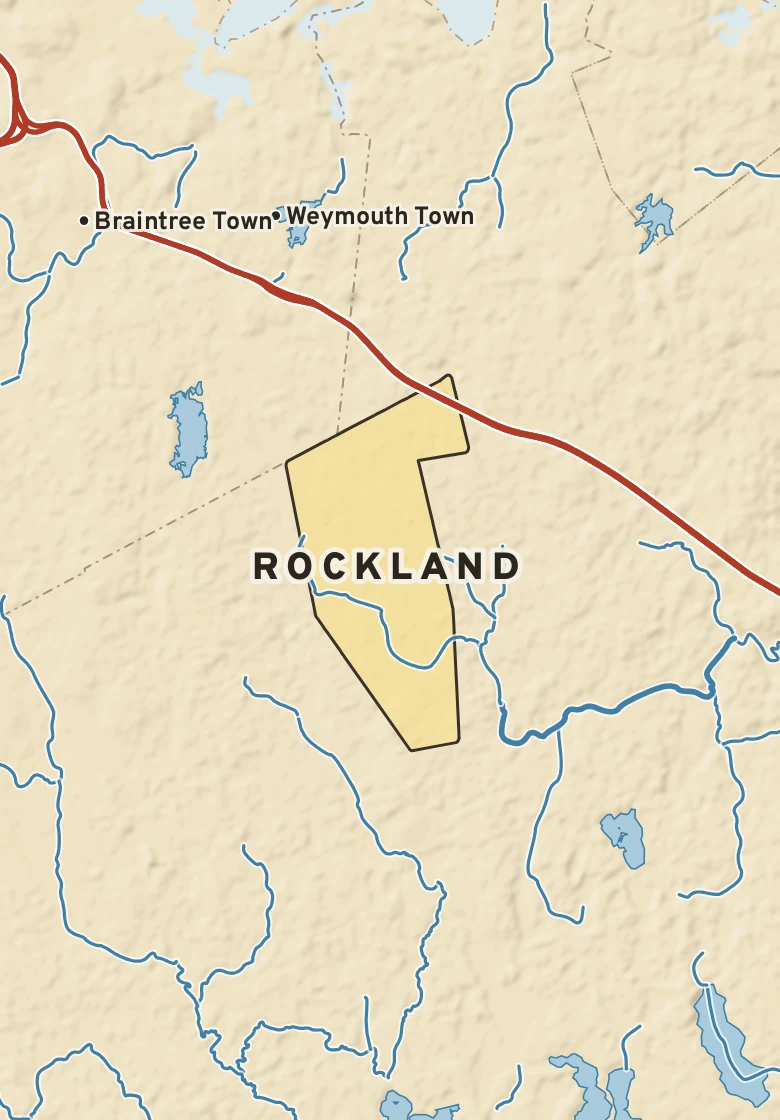 Atlas plate of Rockland, Massachusetts.