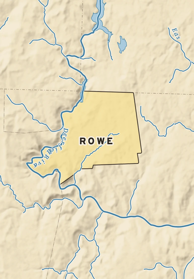 Atlas plate of Rowe, Massachusetts.