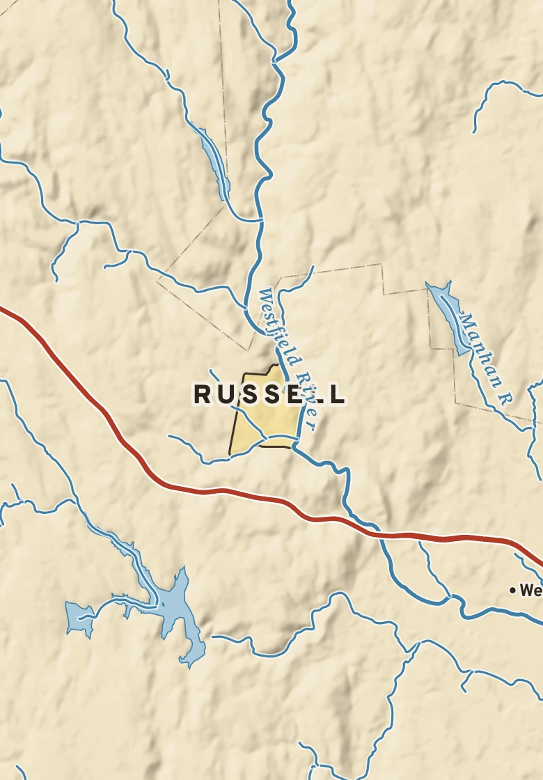 Atlas plate of Russell, Massachusetts.