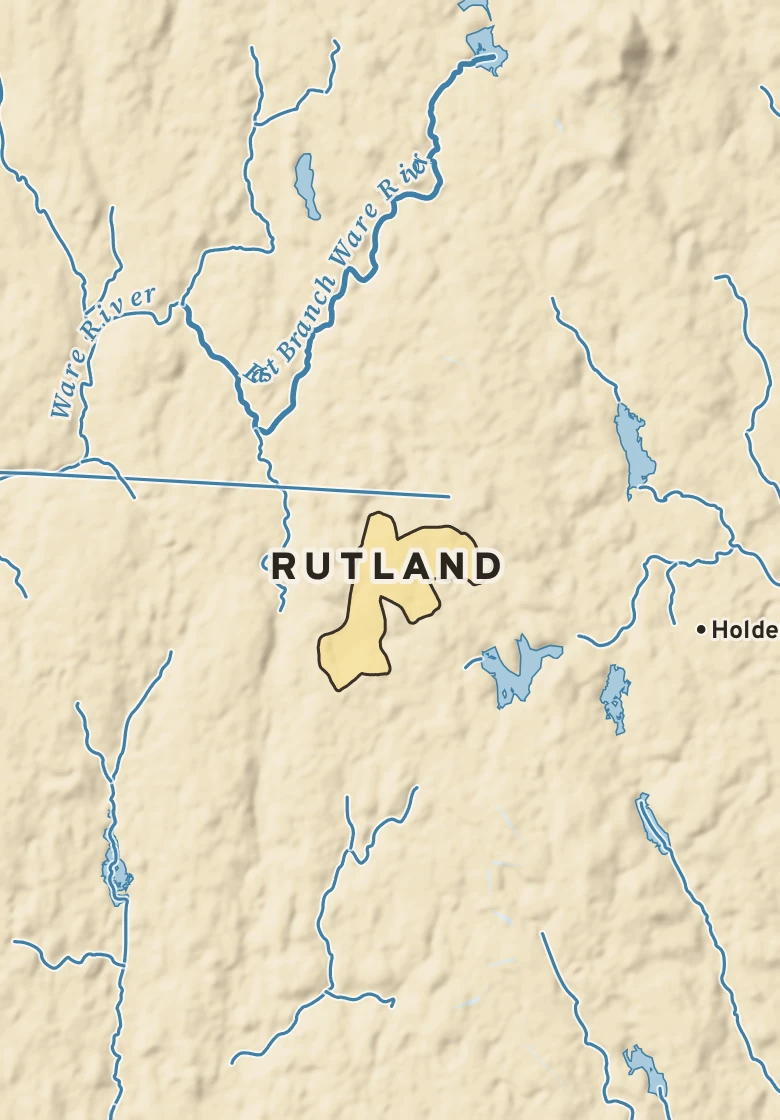 Atlas plate of Rutland, Massachusetts.