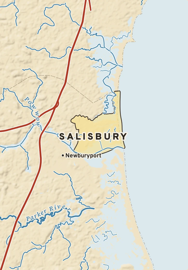 Atlas plate of Salisbury, Massachusetts.