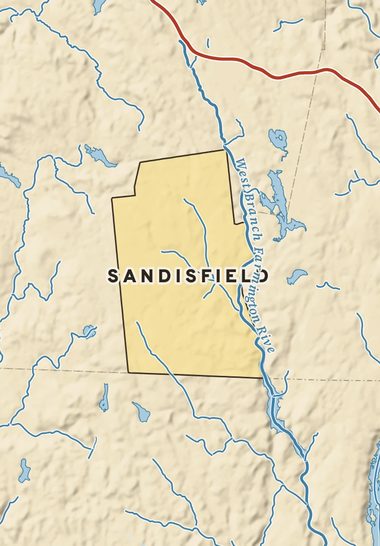 Atlas plate of Sandisfield, Massachusetts.