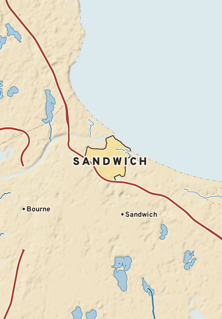 Atlas plate of Sandwich, Massachusetts.
