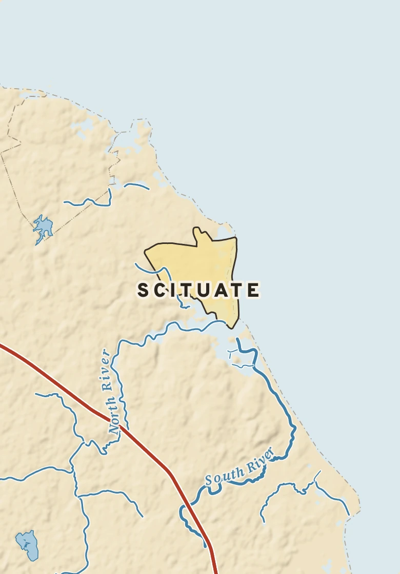 Atlas plate of Scituate, Massachusetts.