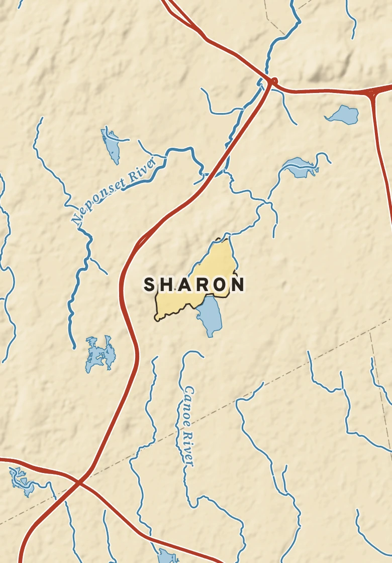 Atlas plate of Sharon, Massachusetts.
