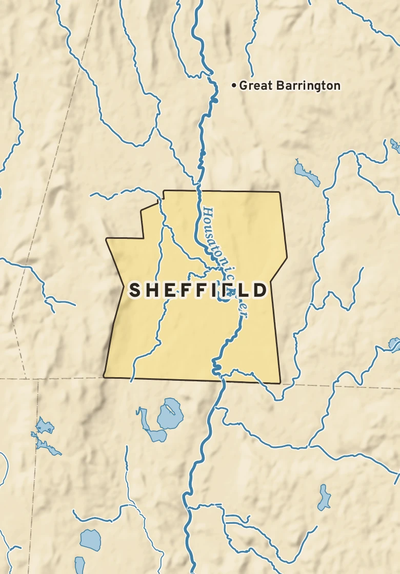 Atlas plate of Sheffield, Massachusetts.