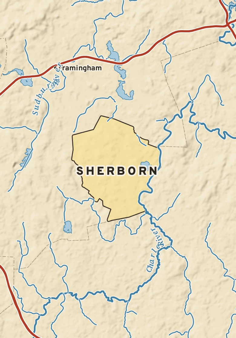 Atlas plate of Sherborn, Massachusetts.
