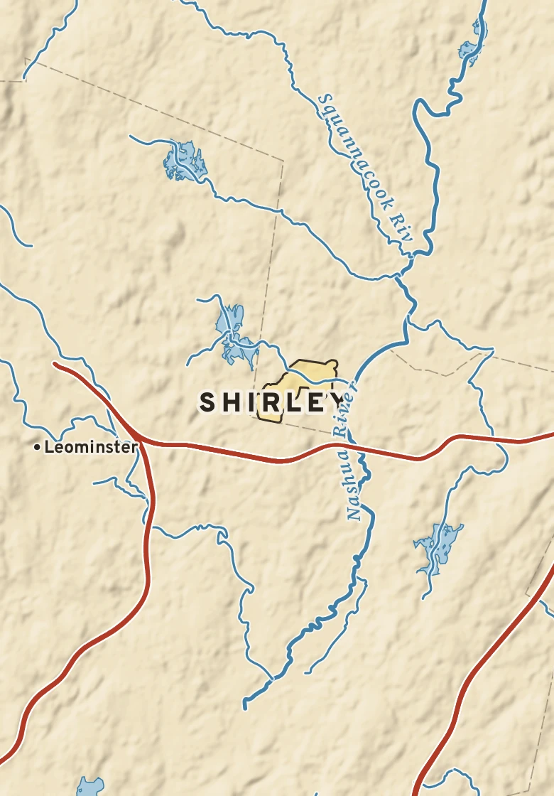 Atlas plate of Shirley, Massachusetts.