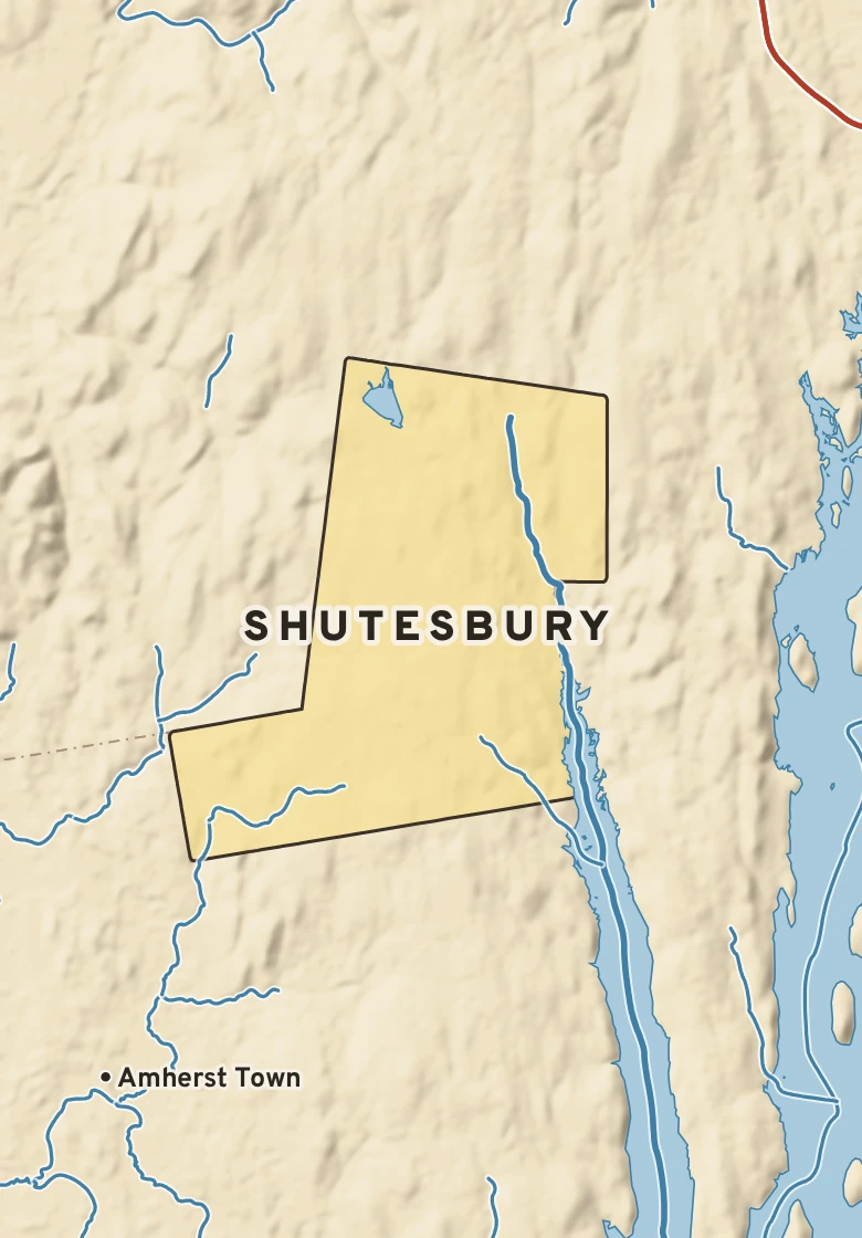 Atlas plate of Shutesbury, Massachusetts.