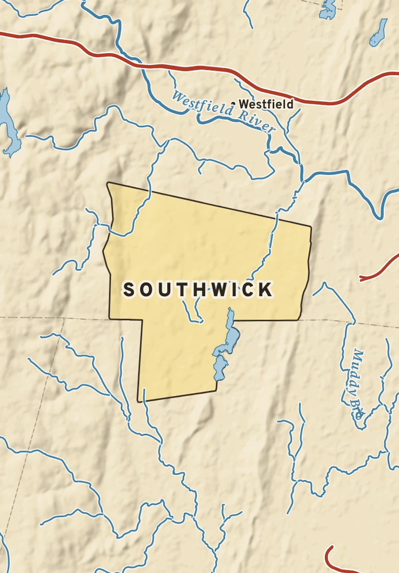 Atlas plate of Southwick, Massachusetts.