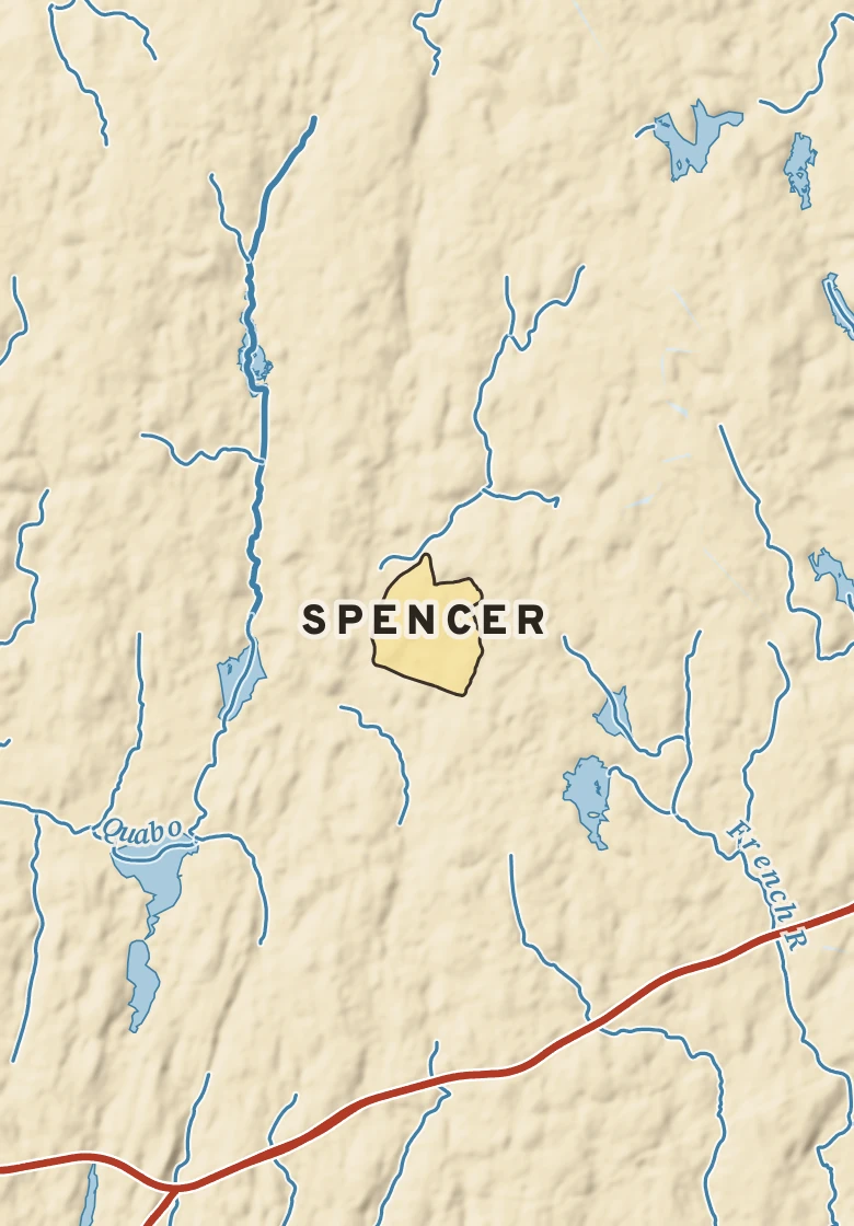 Atlas plate of Spencer, Massachusetts.