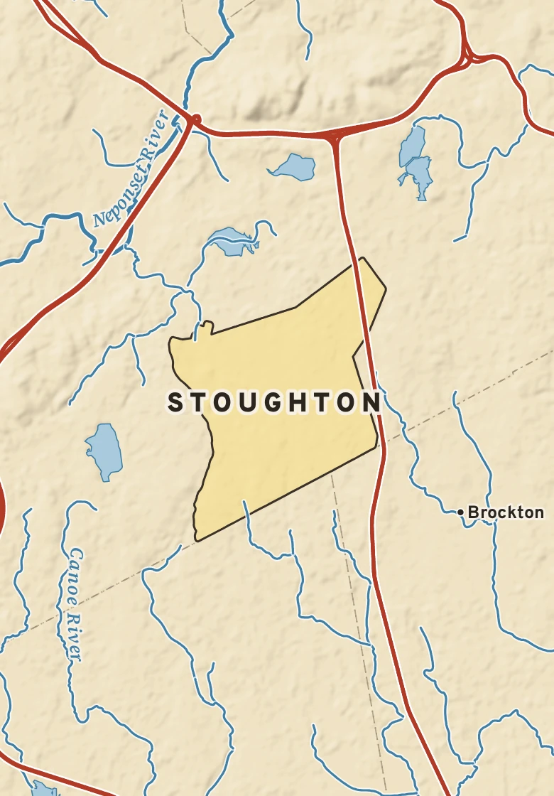 Atlas plate of Stoughton, Massachusetts.