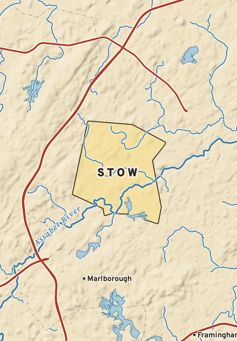 Atlas plate of Stow, Massachusetts.