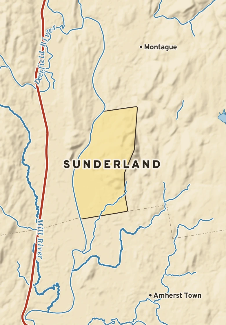 Atlas plate of Sunderland, Massachusetts.