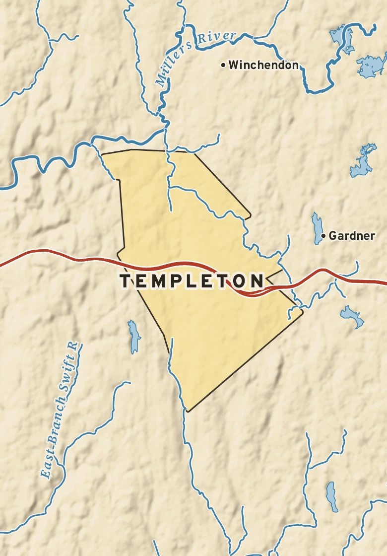 Atlas plate of Templeton, Massachusetts.