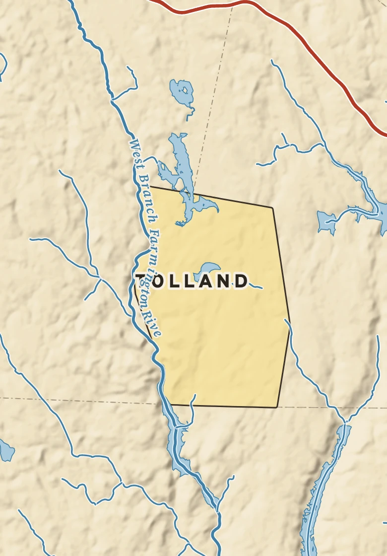 Atlas plate of Tolland, Massachusetts.