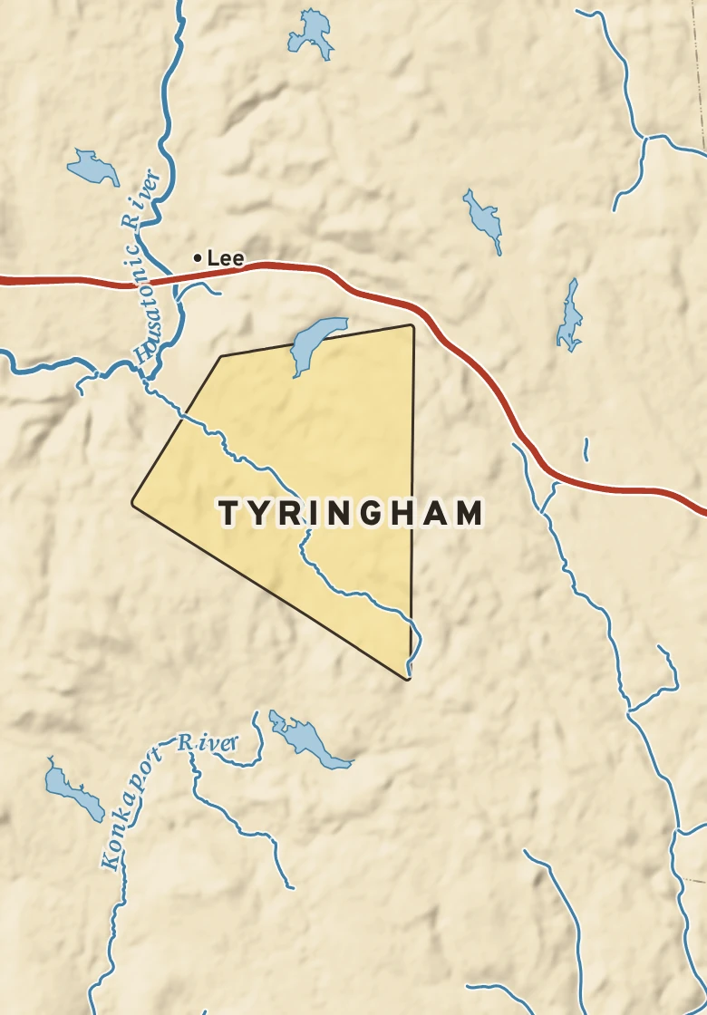 Atlas plate of Tyringham, Massachusetts.