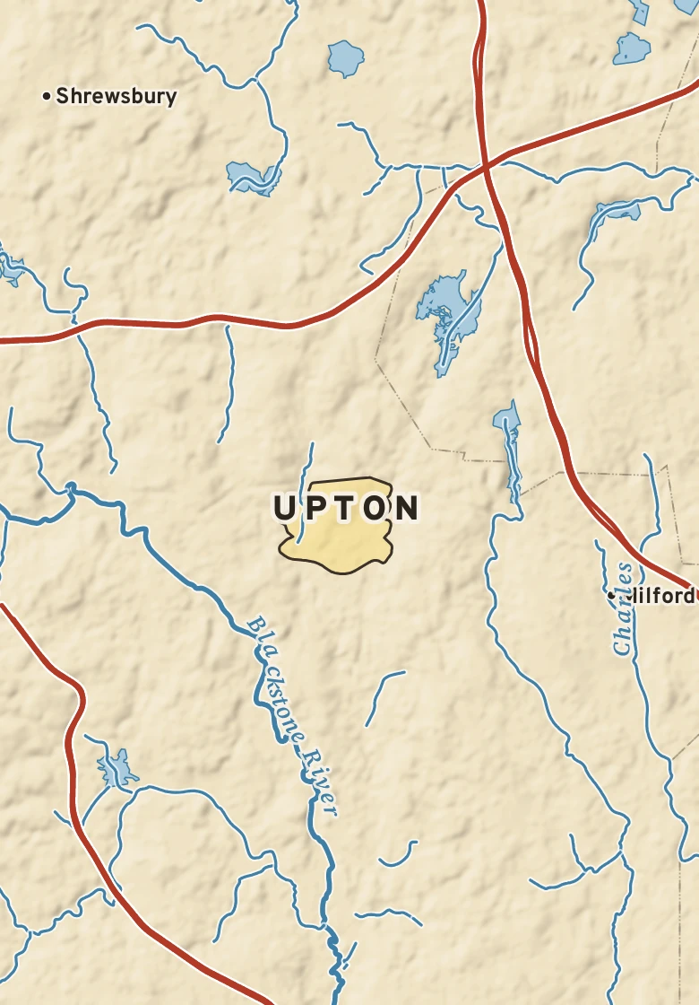 Atlas plate of Upton, Massachusetts.