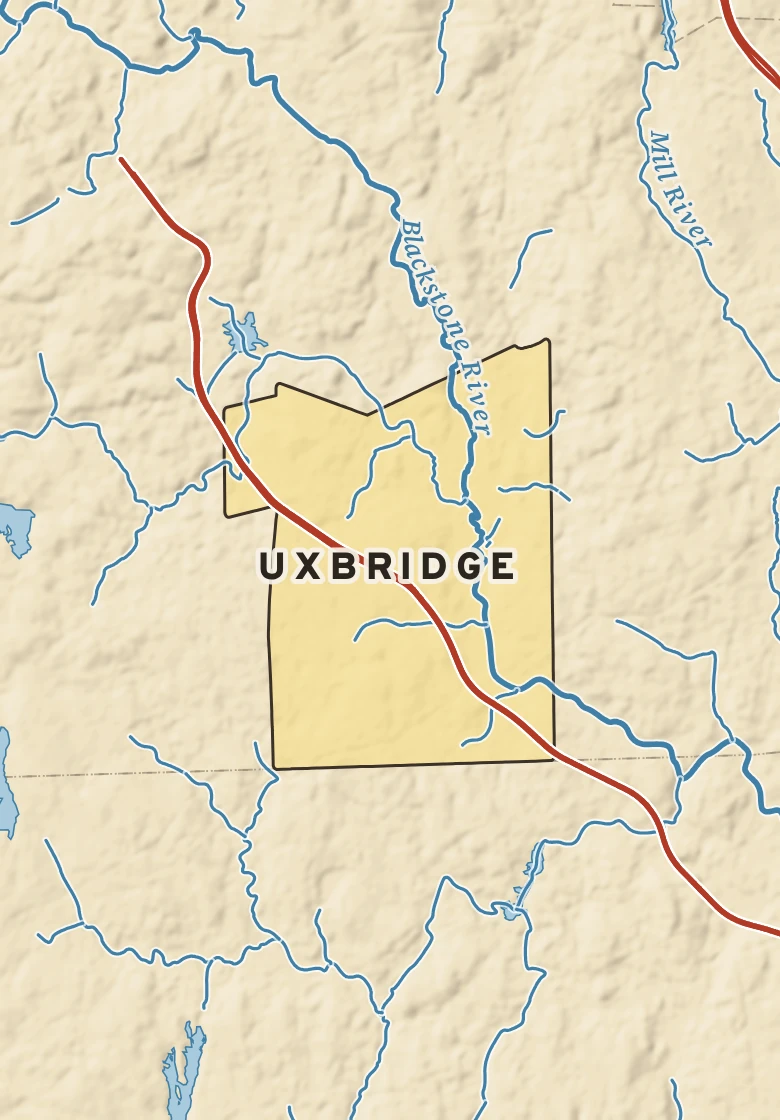 Atlas plate of Uxbridge, Massachusetts.