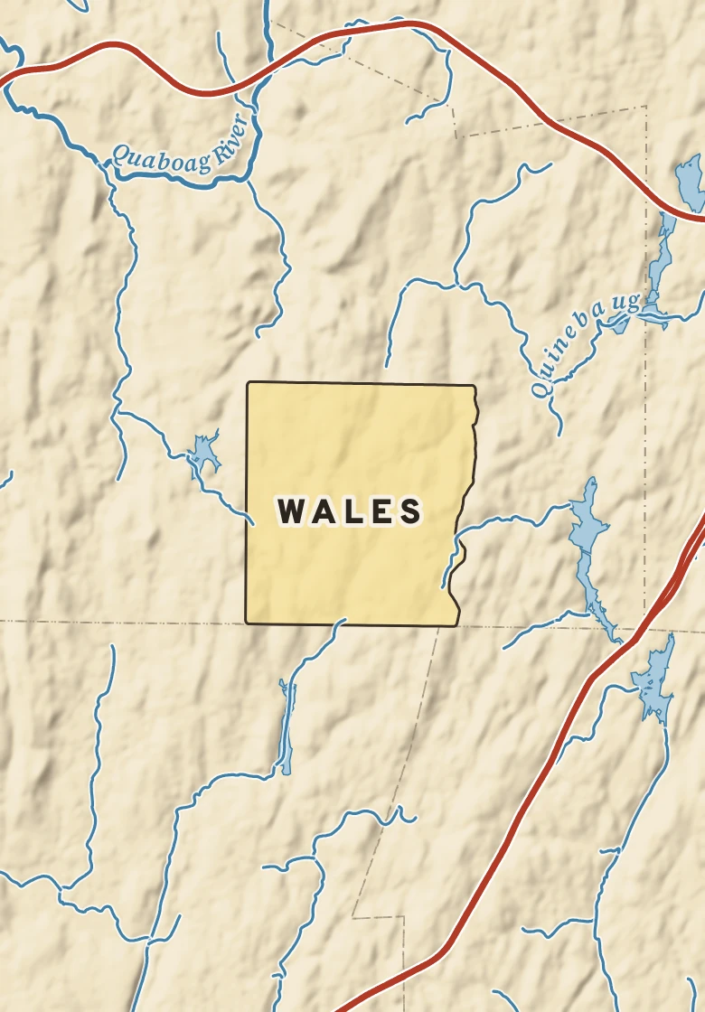 Atlas plate of Wales, Massachusetts.