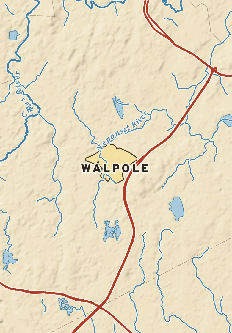 Atlas plate of Walpole, Massachusetts.