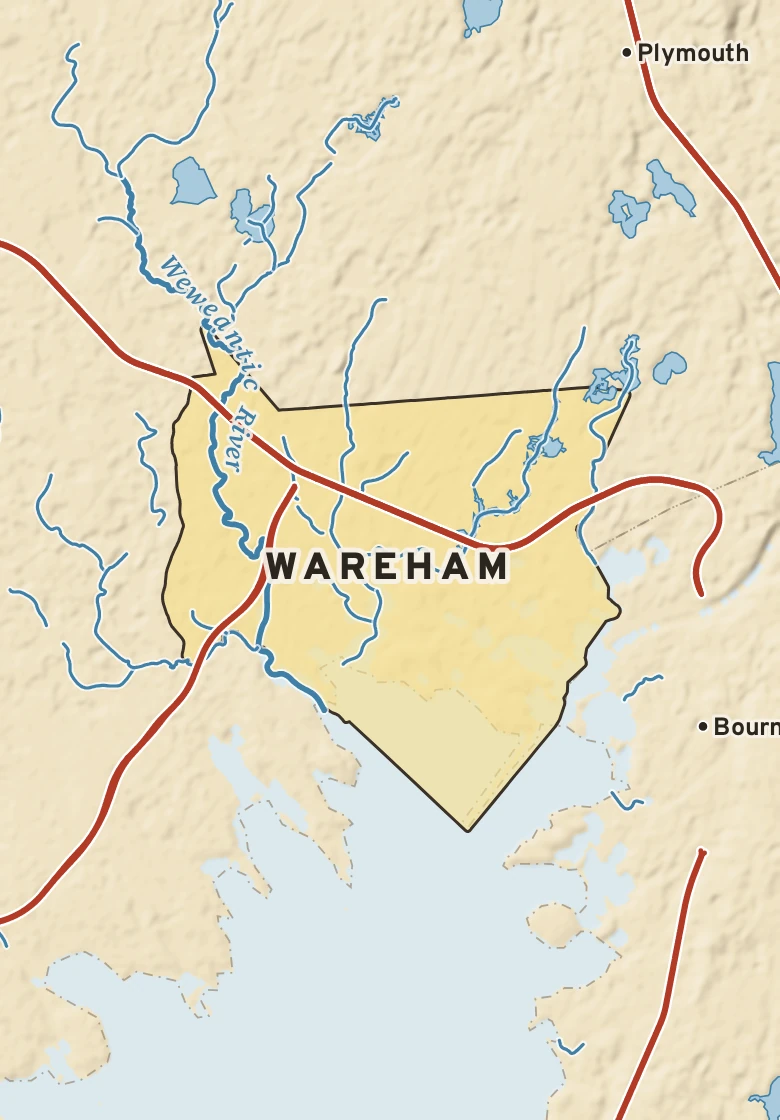 Atlas plate of Wareham, Massachusetts.