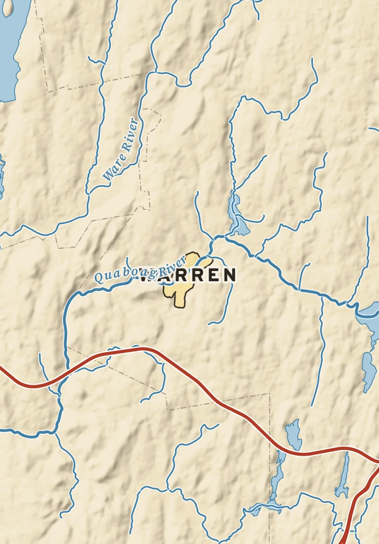 Atlas plate of Warren, Massachusetts.