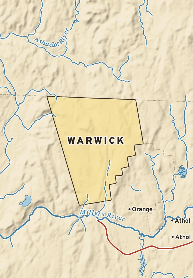 Atlas plate of Warwick, Massachusetts.