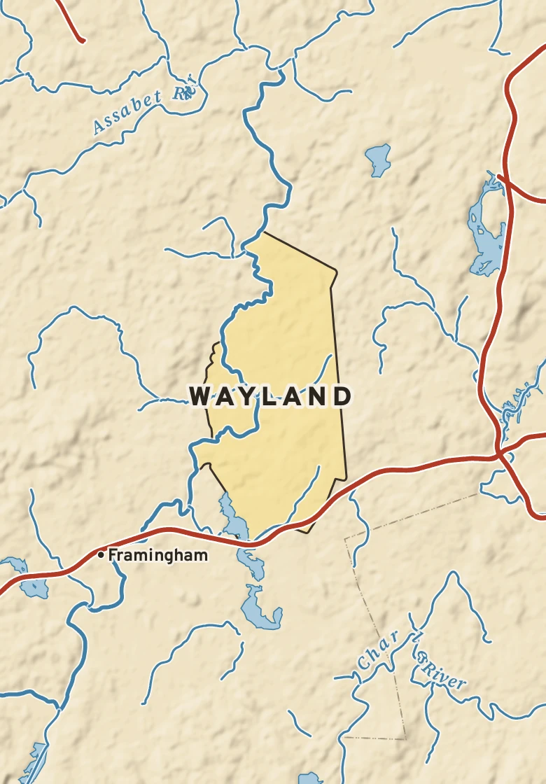 Atlas plate of Wayland, Massachusetts.