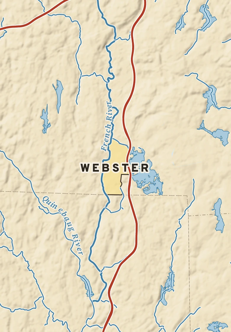 Atlas plate of Webster, Massachusetts.