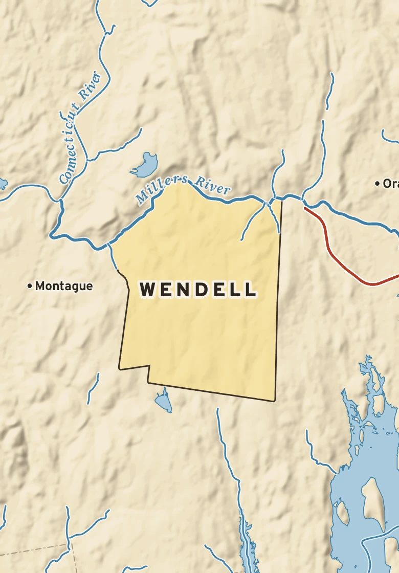 Atlas plate of Wendell, Massachusetts.