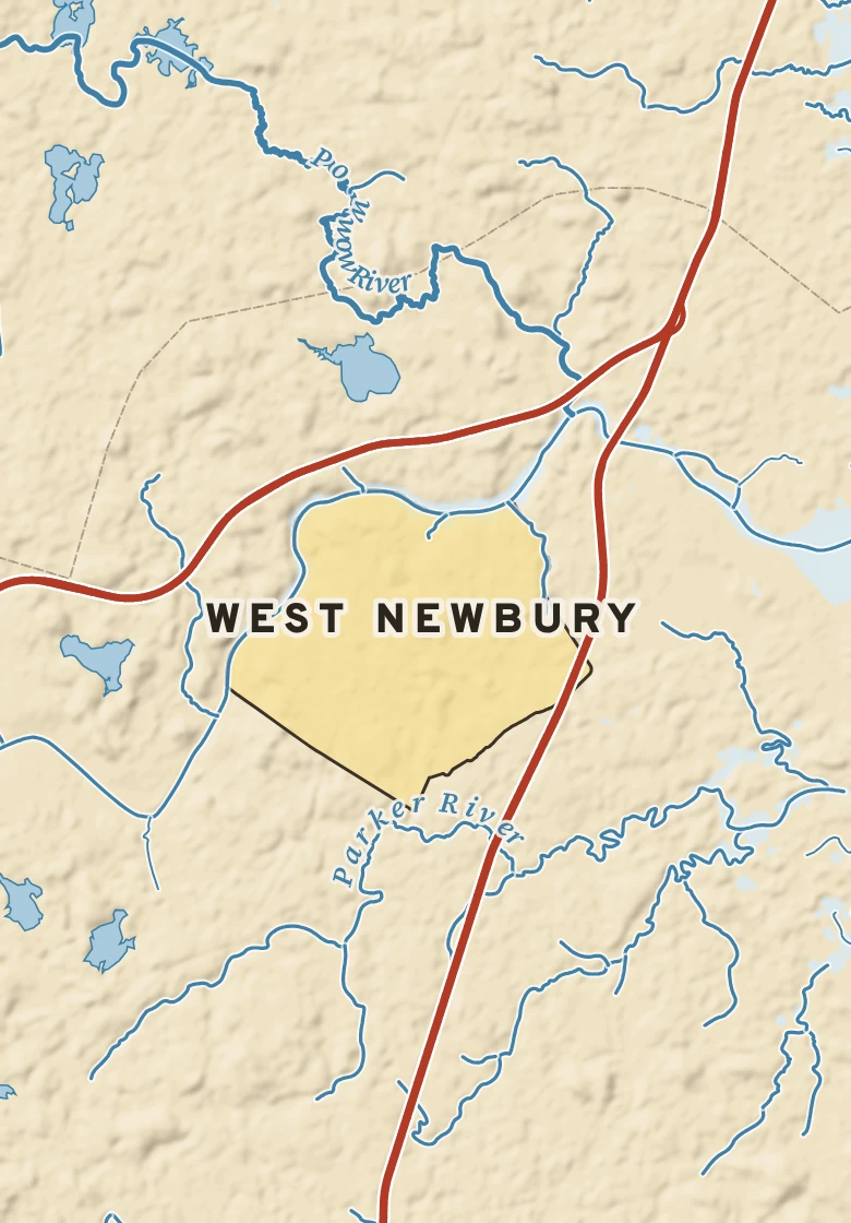 Atlas plate of West Newbury, Massachusetts.