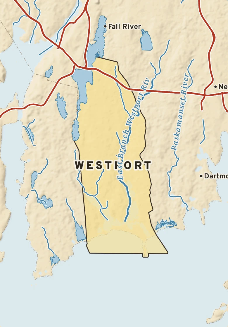 Atlas plate of Westport, Massachusetts.