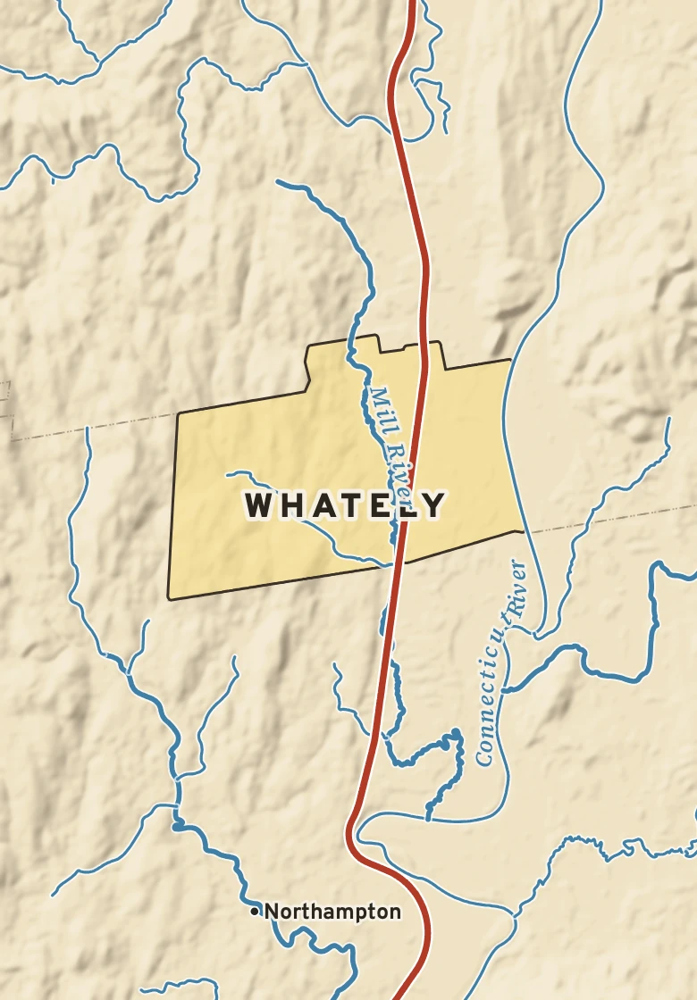 Atlas plate of Whately, Massachusetts.