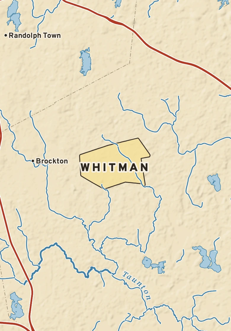 Atlas plate of Whitman, Massachusetts.
