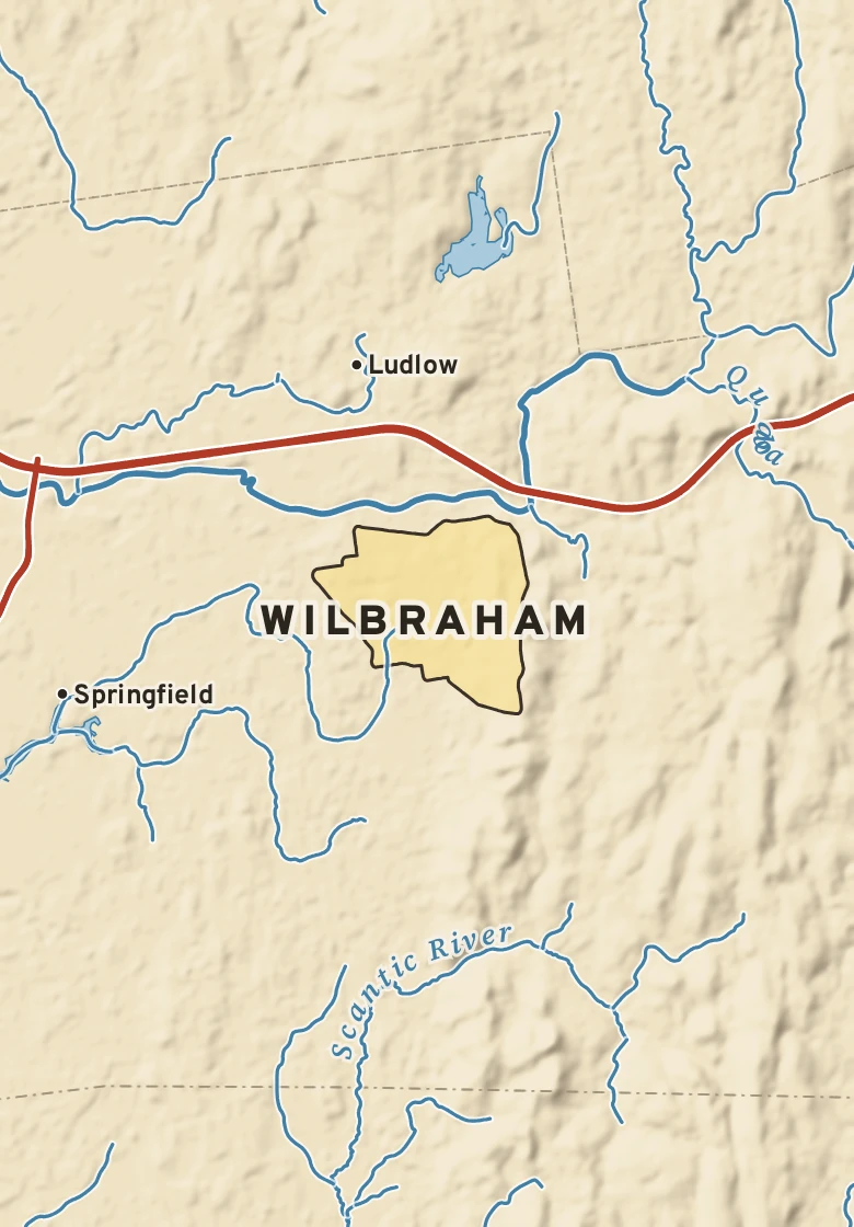 Atlas plate of Wilbraham, Massachusetts.