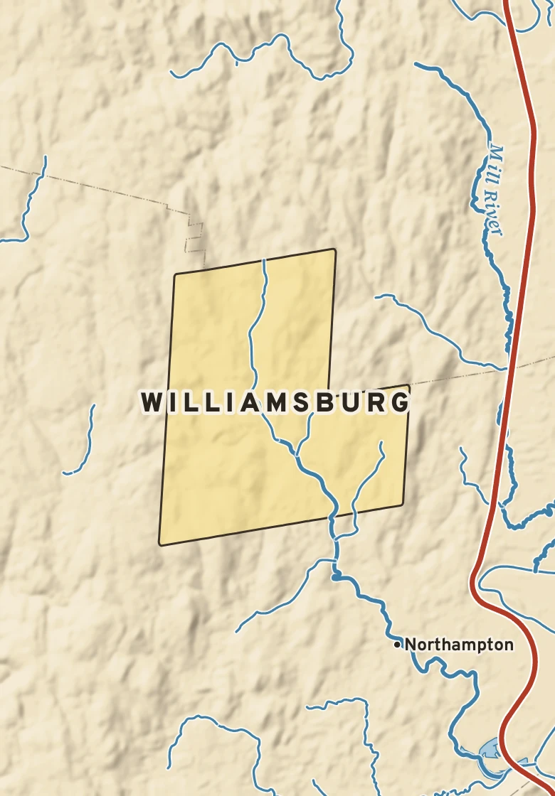 Atlas plate of Williamsburg, Massachusetts.