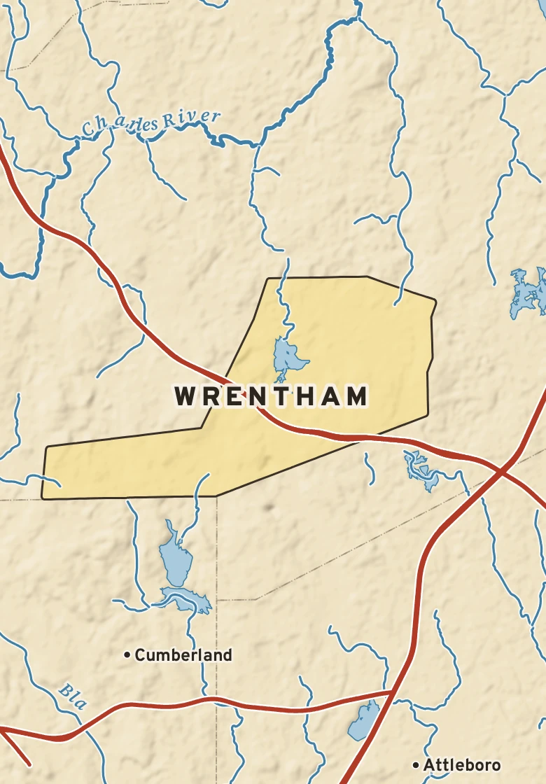 Atlas plate of Wrentham, Massachusetts.
