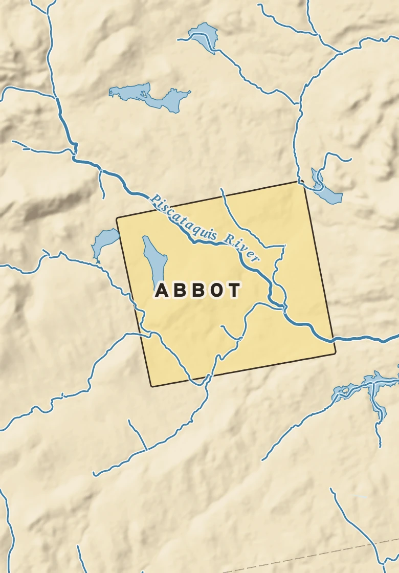 Atlas plate of Abbot, Maine.