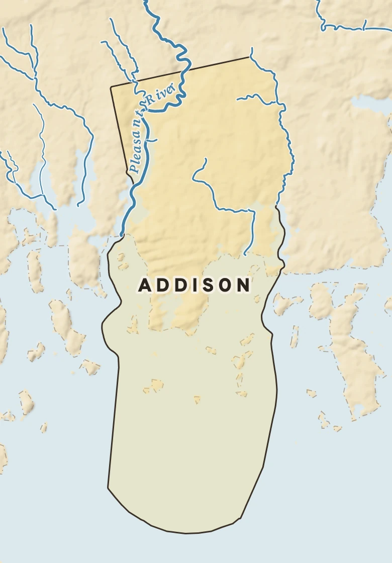 Atlas plate of Addison, Maine.