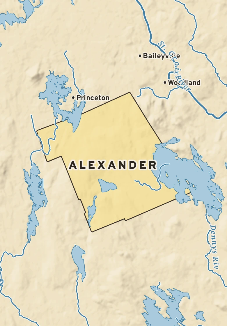 Atlas plate of Alexander, Maine.