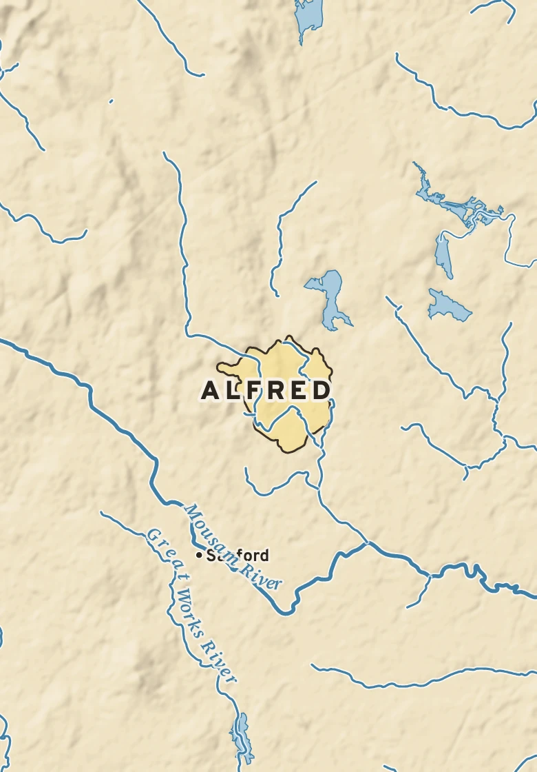 Atlas plate of Alfred, Maine.