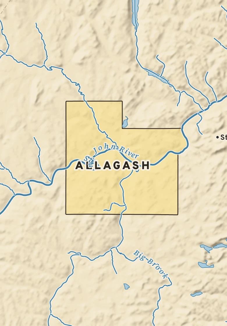 Atlas plate of Allagash, Maine.