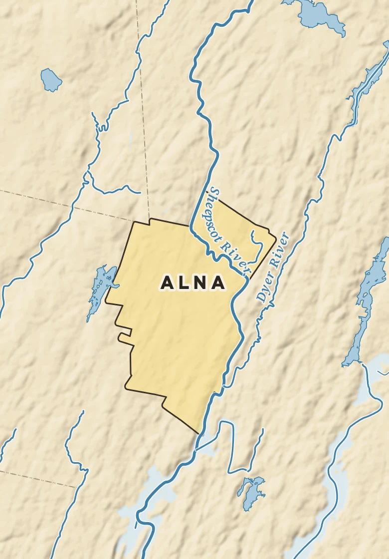 Atlas plate of Alna, Maine.