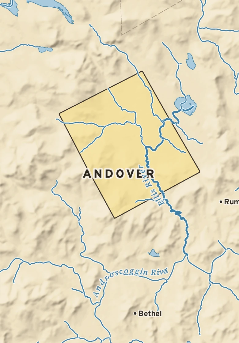 Atlas plate of Andover, Maine.