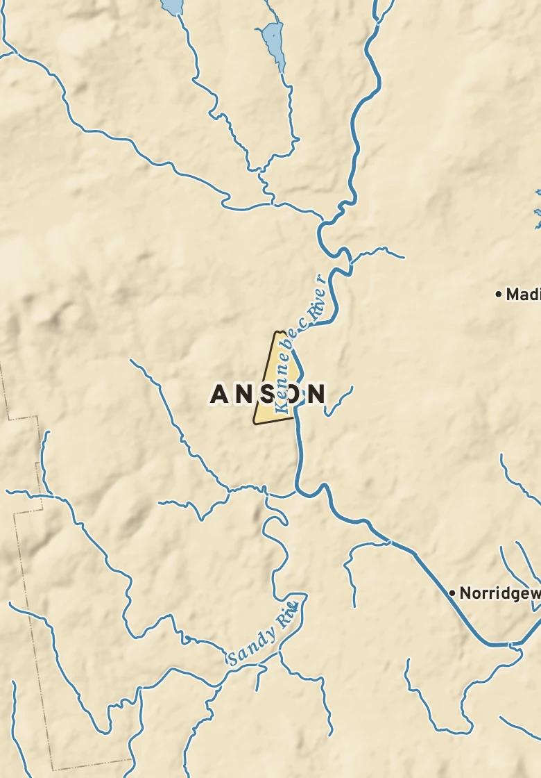 Atlas plate of Anson, Maine.