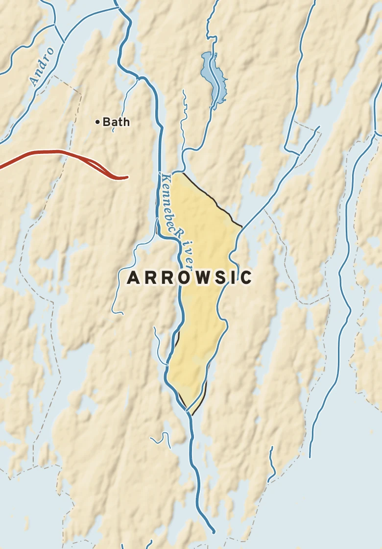 Atlas plate of Arrowsic, Maine.
