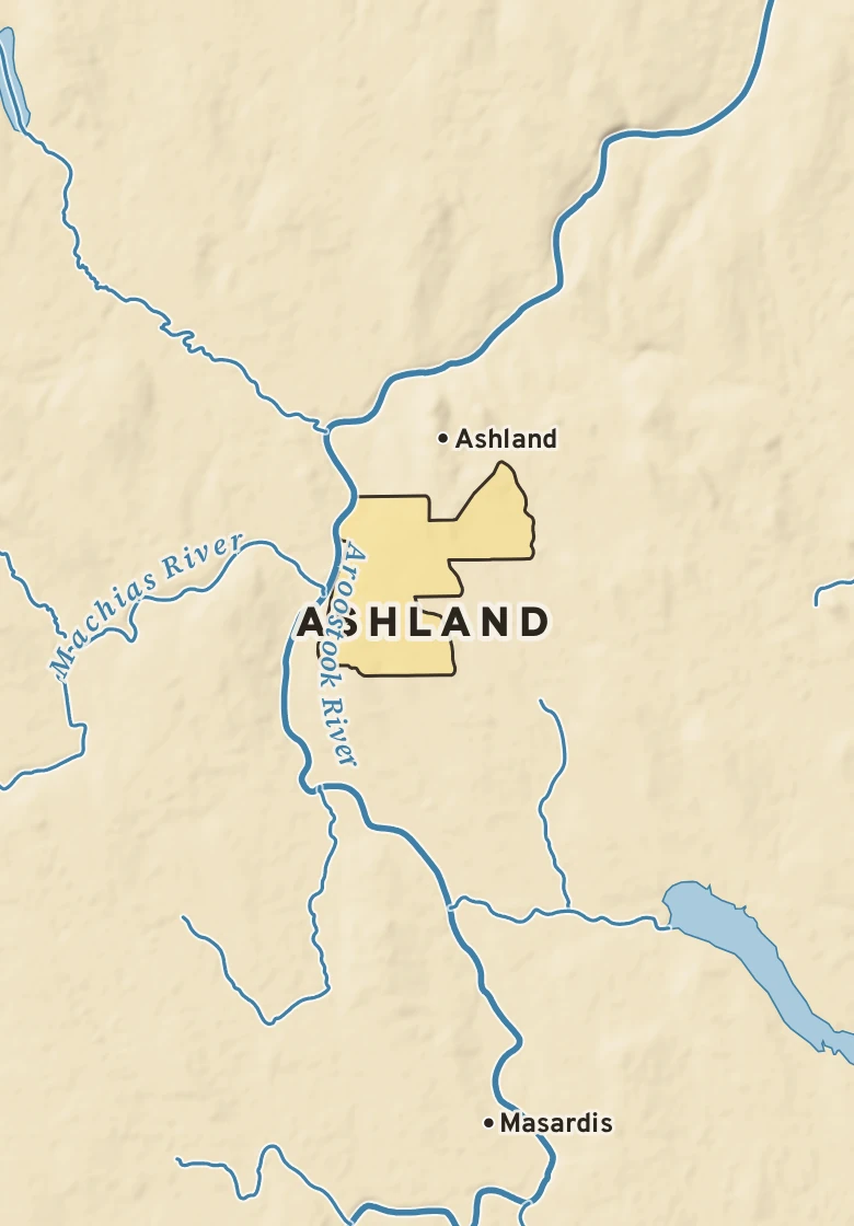 Atlas plate of Ashland, Maine.