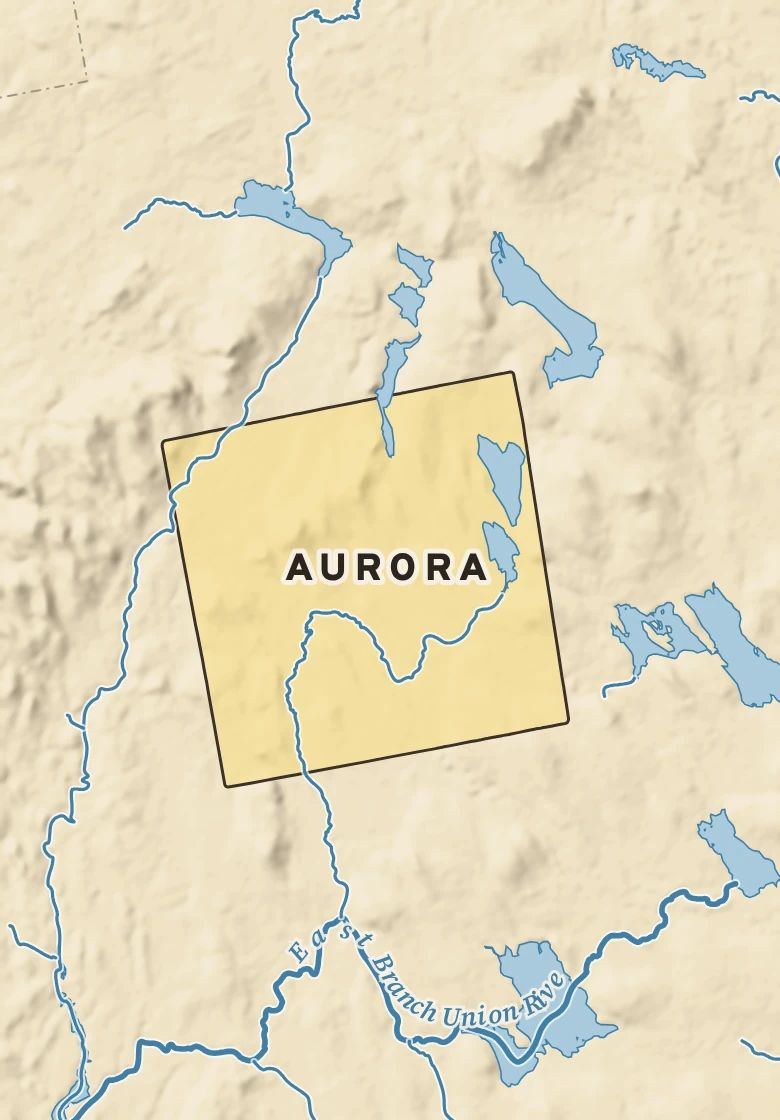 Atlas plate of Aurora, Maine.