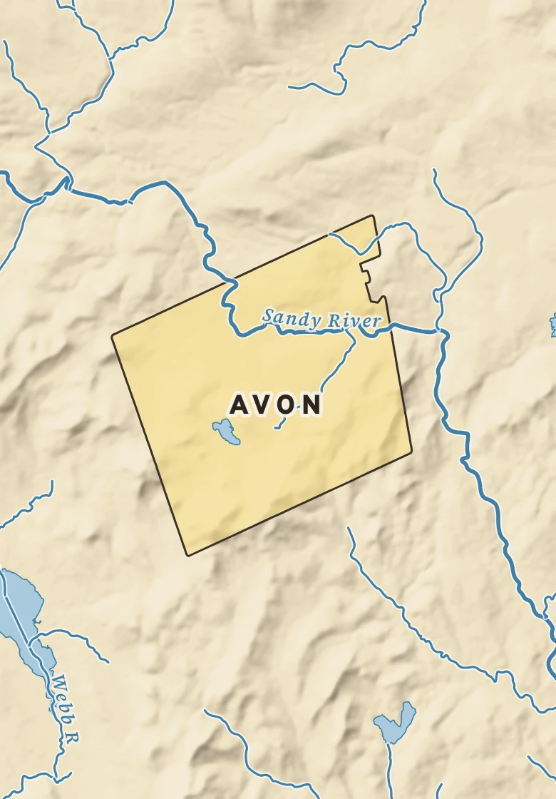 Atlas plate of Avon, Maine.